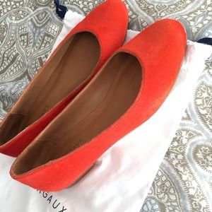 Margaux Orange haircalf flats 38.5